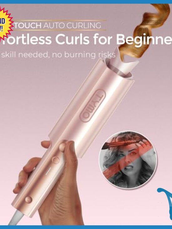 Automatic Rotating Curling Iron, 1.25 Inch Barrel, Ceramic Tourmaline, Dual main image 4
